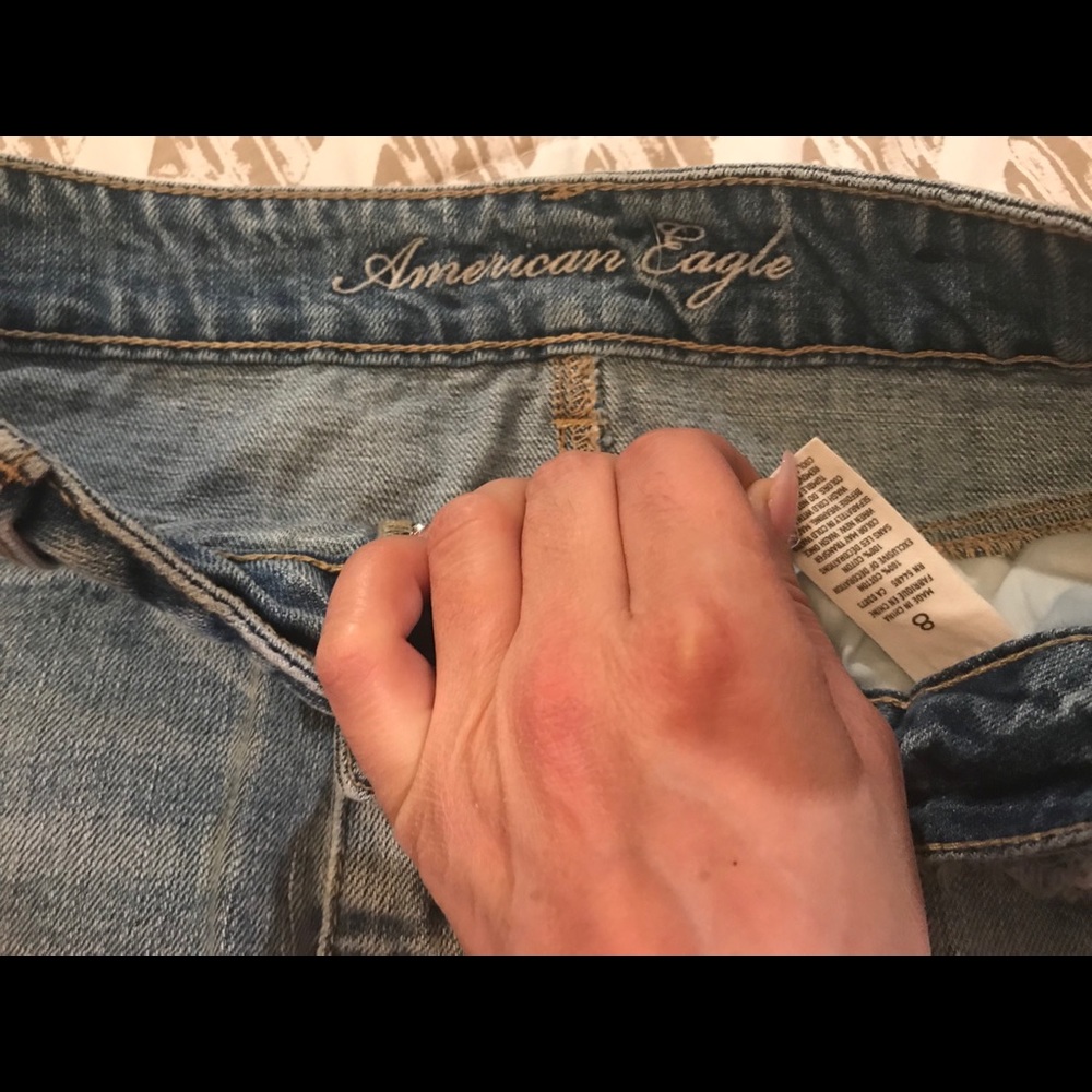 Light Blue Denim Jean Mink Skirt Women’s Size 8 - Picture 4 of 8